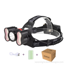 New top automatically sensor hands-free T6 LED+40*SMD wide beam brightest rechargeable mining led headlamp on sale